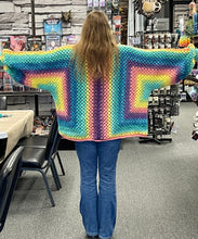 Cheerful Rainbow Hexagon Sweater
