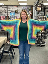 Cheerful Rainbow Hexagon Sweater