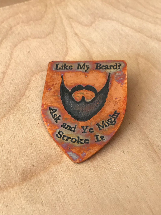 Beard Medallion Pin
