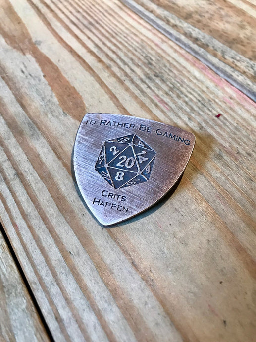 Tabletop Gamer Medallion Pin