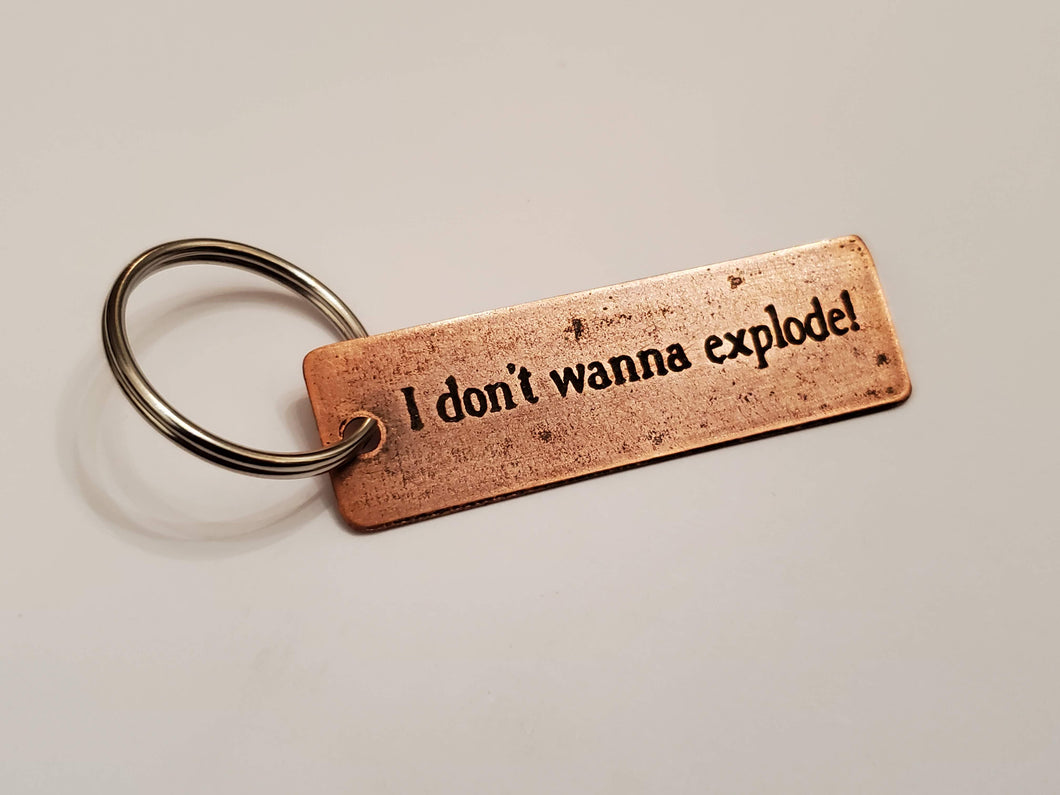 I don't wanna explode! - Key Chain