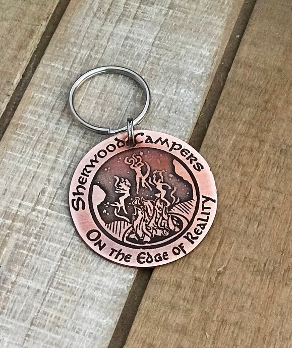 Sherwood Campers Copper Medallion Key Chain