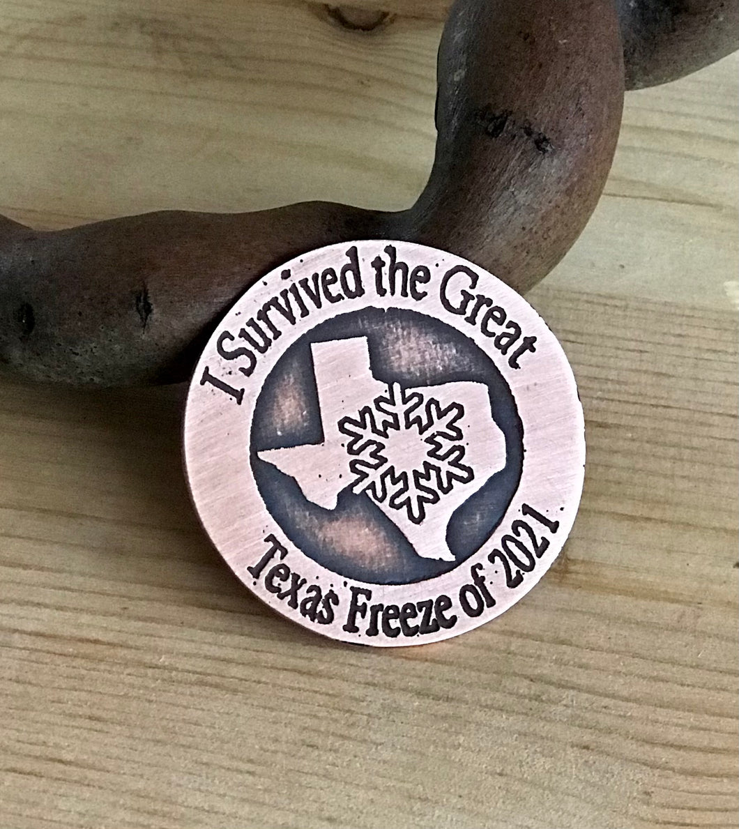 I Survived the Great Texas Freeze of 2021 - Copper Medallion