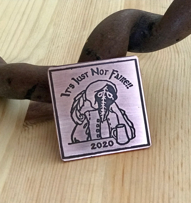 NEW DESIGN It’s Just Not Faire! - Plague Doctor Medallion Pin