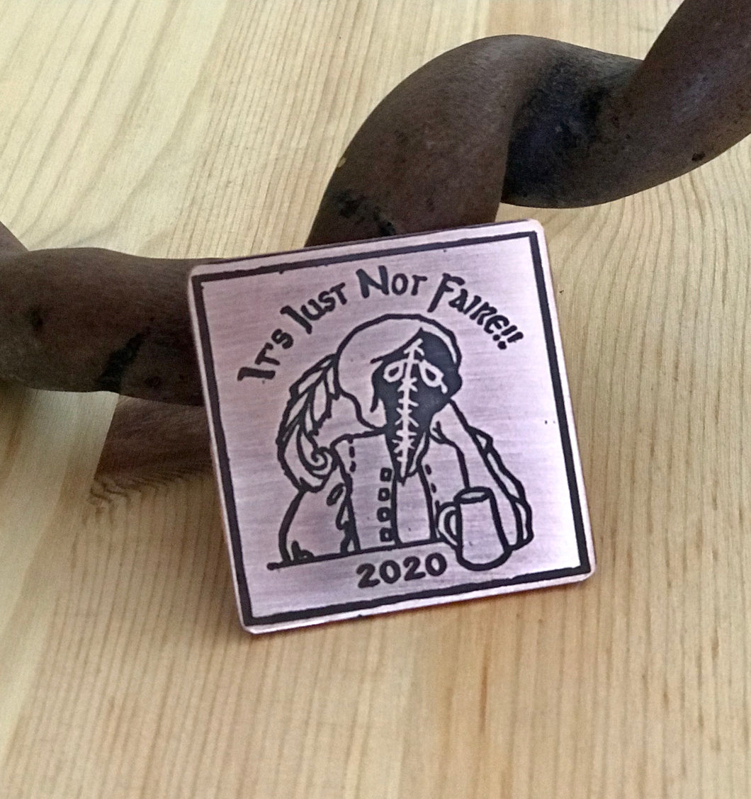 NEW DESIGN It’s Just Not Faire! - Plague Doctor Medallion Pin